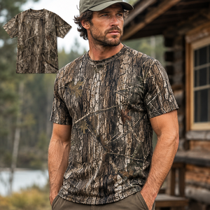 Camisetas de Camuflaje Bottomland para Hombre, Camiseta de Caza, Camuflaje para Exteriores, Manga Corta, Secado Rápido, Ropa para Pesca y Camping - Product Image 1