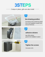 Serrure Intelligente NFC Tuya sans Clé pour Armoire, Serrure Invisible Abordable avec Contrôle par Application et Cartes RFID Cachées pour Casiers, Maison Intelligente