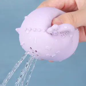 热销新品儿童浴缸玩具礼品套装鲸鱼泡泡婴儿硅胶幼儿沐浴玩具