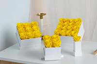 Saint Valentin Cadeau de Noël Éternelle Câlin Seau Éternelle Rose Fleur Séchée Naturelle Vraie Fleur Rouge Haute Qualité Rose Cadeau