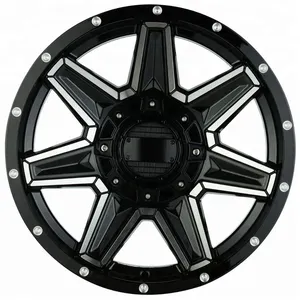 Pelek produsen baru desain 17x8.0 inci Pcd 139.7mm pelek mobil campuran aluminium 6 lubang untuk mobil