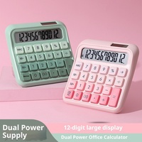 Bonbons couleur 12 chiffres batterie multifonctionnelle en plastique ordinateur étudiant Finance bureau calculatrice