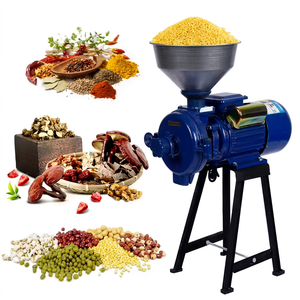 Molino de Granos Húmedos/Secos para Soja, Cereales, Arroz, Trigo, Café, Maíz, Alimentos para Animales, 1800W 110V-380V, Componentes Principales: Molino de Harina - Product Image 1