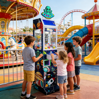 Machine à griffes Mega Mini Lifun avec accepteur de billets, logo personnalisé, jeu d'arcade à monnayeur/billets, garantie 1 an, version anglaise