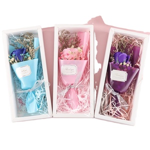 Dried flower bouquet cotton sunflower simple art flower mini gift box set holiday gift Valentine's day wedding souvenir