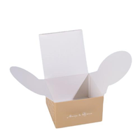 Caixa de Papel Dobrável em Forma de Asa de Borboleta Kraft com Impressão Personalizada para Embalagem de Presentes em Casamentos e Festas
