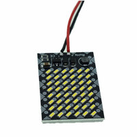 Nouveau W5w C5w C10w Lumière de tableau de bord de voiture DC12/24V Festoon Lumière de lecture de dôme T10Light 2 Adaptateur de base 48SMD 3014