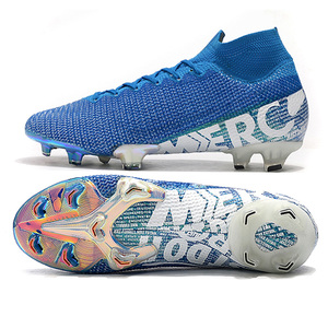Chaussures de football montantes professionnelles pour hommes, style Merc, crampons FG/AG, vente en gros, chaussures d'entraînement personnalisées pour les matchs mondiaux - Product Image 1