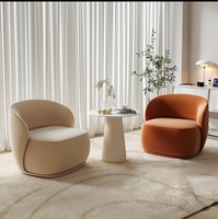 Canapé d'appoint de luxe nordique, design scandinave, en cuir PU, confortable, pour réception d'hôtel