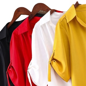 Fashion Casual Chiffon <b>Blouse</b> <b>Long</b> Style Plus Size Tops for <b>Women</b> <b>White</b> Loose Shirts - Product Image 2