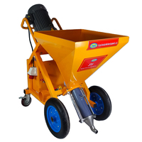 Machine de plâtrage de mortier de ciment électrique robuste S6 380V pompe à gypse murale pour composant de noyau de moteur de revêtement ignifuge épais