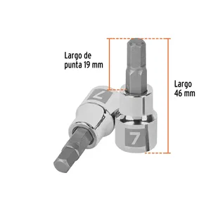 Set di 6 Chiavi a Bussola Esagonali da 7mm, Attacco da 3/8", TRUPER - Product Image 3