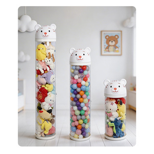 Conteneur de <span class=keywords><strong>rangement</strong></span> transparent multicouche robuste et durable, sans danger pour les bébés, motif Tigre Blanc, pour garderie et salle d'activités pour enfants - Product Image 1