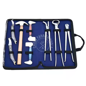 Premium Quality Farrier Tool <b>Kit</b> Heavy Duty Horse Hoof Trimming Tools Set for Equine Hoof Care and Maintenance with Hoof Pick - Product Image 1