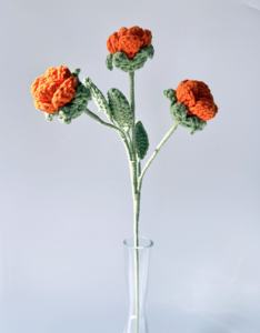 Ramo de Flores Artificiales de Algodón de Ganchillo, Decoración del Hogar, Tulipanes y Rosas Realistas Hechos a Mano, para San Valentín, Graduación, Pascua - Product Image 3