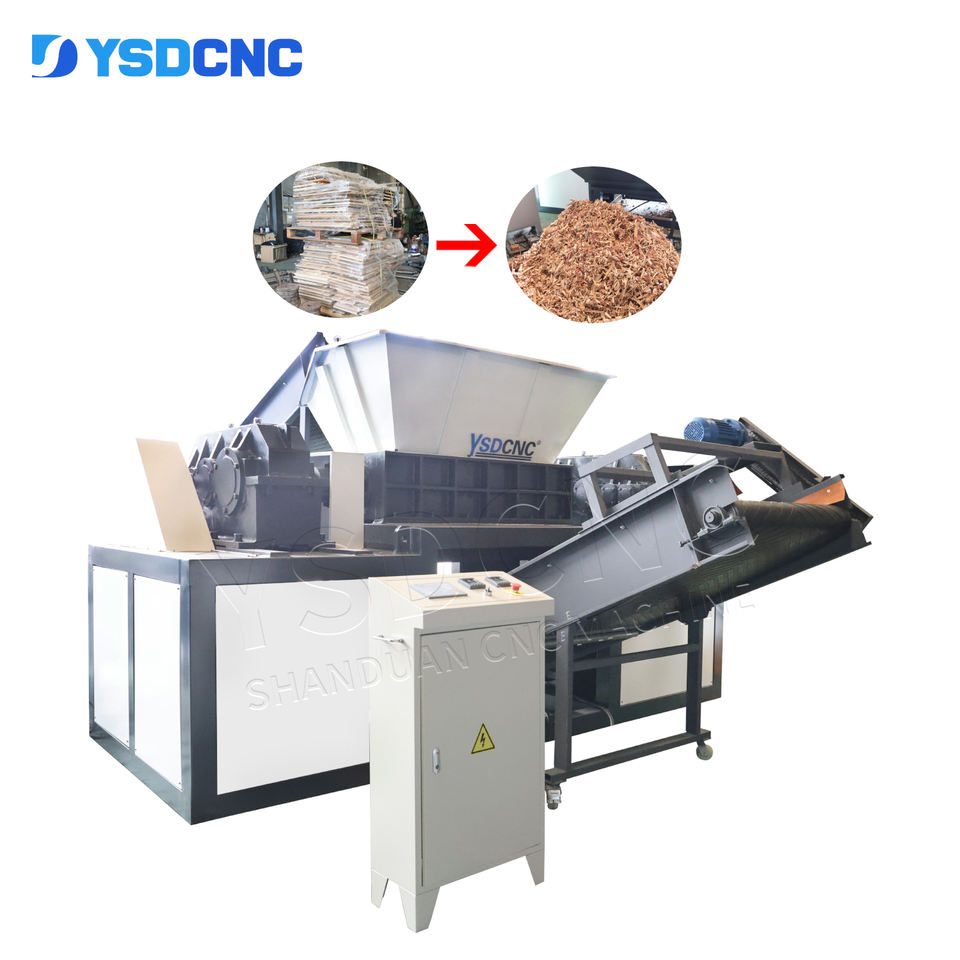 YSDCNC Wooden Pallet Shredder Machine Shredder Factory Waste Tire ...