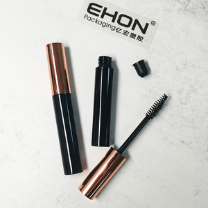 Tube de mascara de luxe en ABS/PETG, flacon en plastique noir avec capuchon rose doré, flacon d'eye-liner, emballage cosmétique personnalisé avec logo, conteneur pour mascara - Product Image 5