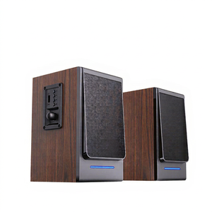 Altavoz de Madera 2.0 para Computadora, Audio con Bajos, Altavoz Portátil para PC de Escritorio - Product Image 1