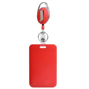 ID Badge Holder Set – Retractable Neck Hanging <b>Card</b> Case with Hard Shell, <b>Access</b> <b>Control</b> Chest Tag, Rope Lanyard – Protective Do - Product Image 1
