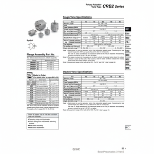 SMC Pneumatics CRB2BW15-90SZ Rotary <b>Actuator</b> Product Category for Angle and <b>Linear</b> Position Measuring - Product Image 1