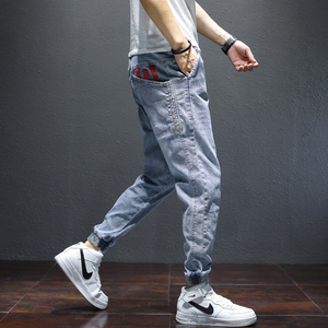 Pantaloni da Jogger a vita alta Casual da <span class=keywords><strong>uomo</strong></span> M-5XL taglie forti primavera <span class=keywords><strong>Jeans</strong></span> - Product Image 3