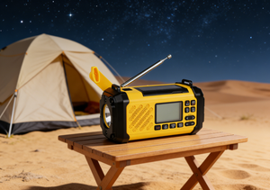 10000 माह आपातकालीन मौसम रेडियो सौर ऊर्जा संचालित हैंड क्रैंक डायनामो एम एफम नो नो फ्लैश लाइट यूएसबी चार्जर - Product Image 5