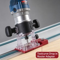 Adaptateur de rail de guidage pour rainures de fraisage linéaires, support auxiliaire en alliage d'aluminium avec butée, outils de menuiserie