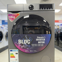Machine à laver électrique entièrement automatique à chargement frontal de 10 kg avec moteur BLDC - cuve unique, grande capacité, portable pour un usage domestique