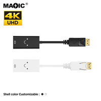 Adaptateur DP vers HDMI 4K 30Hz, convertisseur DP vers HDMI, prise mâle vers femelle, Plug and Play pour ordinateur portable, ordinateur de bureau, moniteur, téléviseur