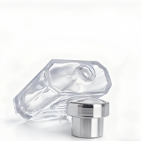 Flacon de parfum rectangulaire transparent le plus vendu, 50 ml, avec pompe pulvérisatrice, base épaisse carrée - LOGO personnalisable disponible