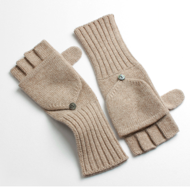 Оптовая продажа, теплые перчатки с открытыми пальцами, дешевые акриловые модные вязаные перчатки