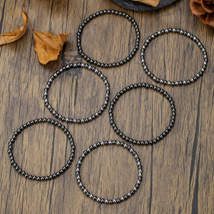 Bracelet élastique perlé unisexe en titane plaqué or vintage <span class=keywords><strong>Hertz</strong></span>, vente chaude - Product Image 6