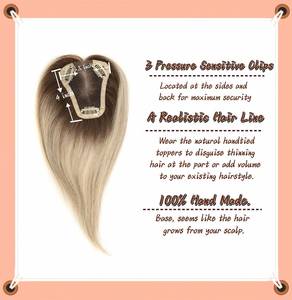 Mái tóc nối 100% tóc người Remy nguyên chất với đế lụa tự nhiên 3 kẹp & chất liệu ren Thụy Sĩ thoáng khí, kiểu sóng sâu dành cho nữ - Product Image 3