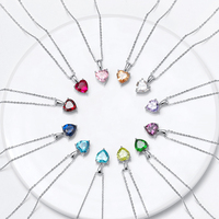 RINNTIN BSN118 Pierre de naissance Charme Bijoux Chine En Gros Argent 925 Collier Pendentif Bijoux