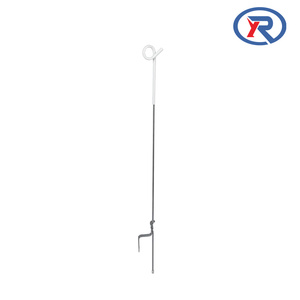 Palo <span class=keywords><strong>per</strong></span> Recinzione Elettrica da 41 Pollici, Facile da Installare, Bianco, con Connettore a Coda di Maiale <span class=keywords><strong>per</strong></span> Fattoria/Giardino - Product Image 1