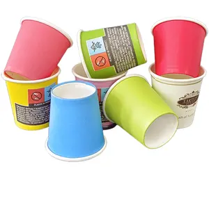 Mini tazas de café bonitas de papel de 4oz 6oz 7oz para café expreso