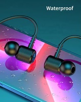 Harga Murah headphone Neckband TWS olahraga earbud In-Ear nirkabel tahan air dengan indikator baterai LED dan mikrofon