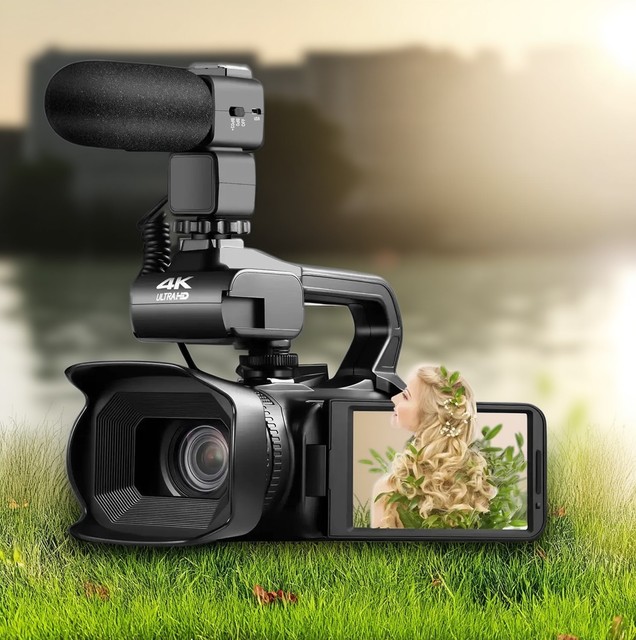 4k Video Camcorder Camera With 18X Digital Zoom 64MP Vlogging Camera for YouTube