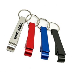 Porte-clés décapsuleur en métal personnalisé avec logo d'entreprise, de haute qualité, pour événements professionnels, cadeau promotionnel, vente en gros - Product Image 1
