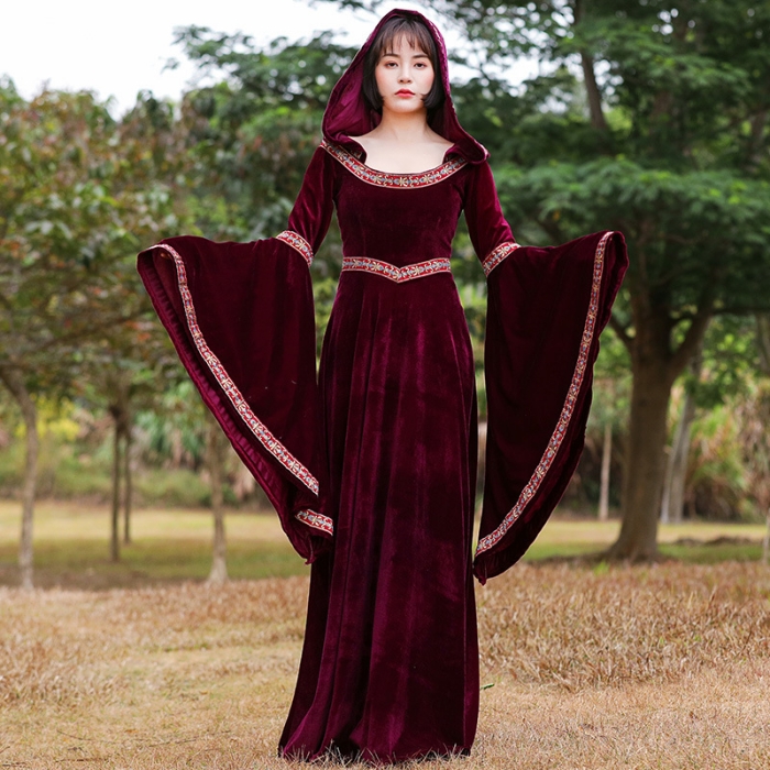 princess polly baby blue dress in stock medieval wine red vampire dress cosplay role main image 1