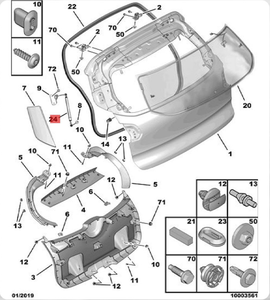 9805752980 nuevo soporte de equilibrio de puerta trasera para <span class=keywords><strong>Citroen</strong></span> <span class=keywords><strong>SUV</strong></span> soporte de maletero hidráulico - Product Image 2