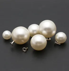 Échantillon gratuit rivet de perle de haute qualité ivoire perle or rivet pour accessoires de vêtements