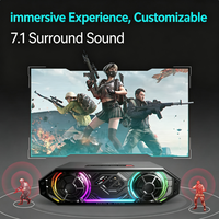 Barre de son gaming Edifier HECATE G2500 7.1 Surround Sound avec micro AEC à suppression d'écho et 12 modes d'éclairage RGB pour PC de bureau