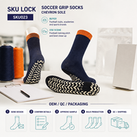 Chaussettes de football à semelle Chevron de marque privée pour les détaillants de football et les clubs, avec support d'approbation d'échantillons