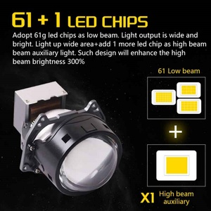 Sanvi D1 3.0 Inch Led Projector Lens Headlight with 56W/pcs 6000K LED Projector Lens Suitable for Toyota BMW - Product Image 4