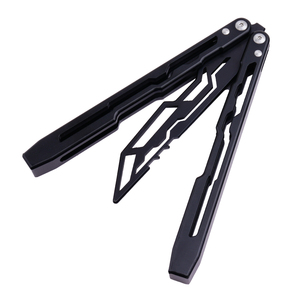 Couteau de poche multifonctionnel en aluminium EDC, couteau pliant d'entraînement pour débutants en plein air, couteau <span class=keywords><strong>Balisong</strong></span> portable pour entraînement - Product Image 4