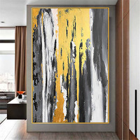 100% peint à la main moderne abstrait peinture à l'huile sur toile peinture feuille d'or Art photos pour salon décor à la maison