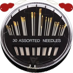 Agujas de Coser a Mano de Alta Calidad, 30 Piezas Surtidas, Compactas, con Ojo Dorado y Cola Dorada - Product Image 1