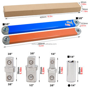3/8" Tight Reach Extension <strong>Wrench</strong> Offset Chain Drive Ratchet <strong>Wrench</strong> with 1/4" 3/8" 1/2" Adapters Auto Repair in Tight Spaces - Product Image 2
