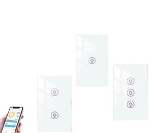 Langyeao สวิตช์ไวไฟอัจฉริยะ, สวิตช์หรี่ไฟขัดจังหวะไฟฟ้ากระจกควบคุมไร้สายในบ้าน - Product Image 1